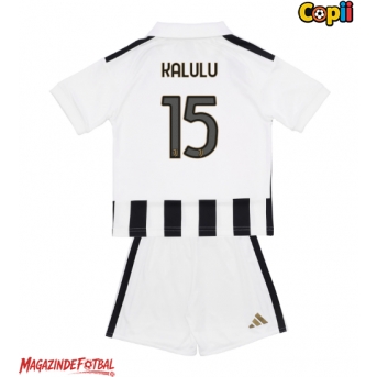 Juventus Pierre Kalulu #15 Echipament de Fotbal Replică 2026-27 Copii Acasa (+ Șorturi)